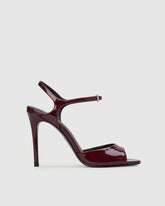 Black Suede Studio Sandalo con Tacco Bordeaux