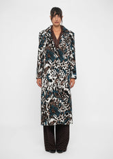 Missoni Cappotto Doppiopetto Multicolor in Fantasia Animalier
