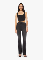 Mother Women Jeans The Roller Snake A Zampa Nero