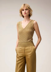 Retori Top Lurex Oro in Maglia