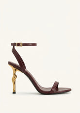 Jw Pei Sandalo Alivia con Tacco in Metallo Dorato Bordeaux
