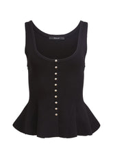 Toccin Top Eden Svasato Nero con Bottoni