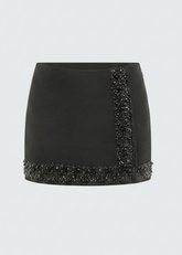 Parosh Minigonna Leak con Decorazione in Paillettes Nero