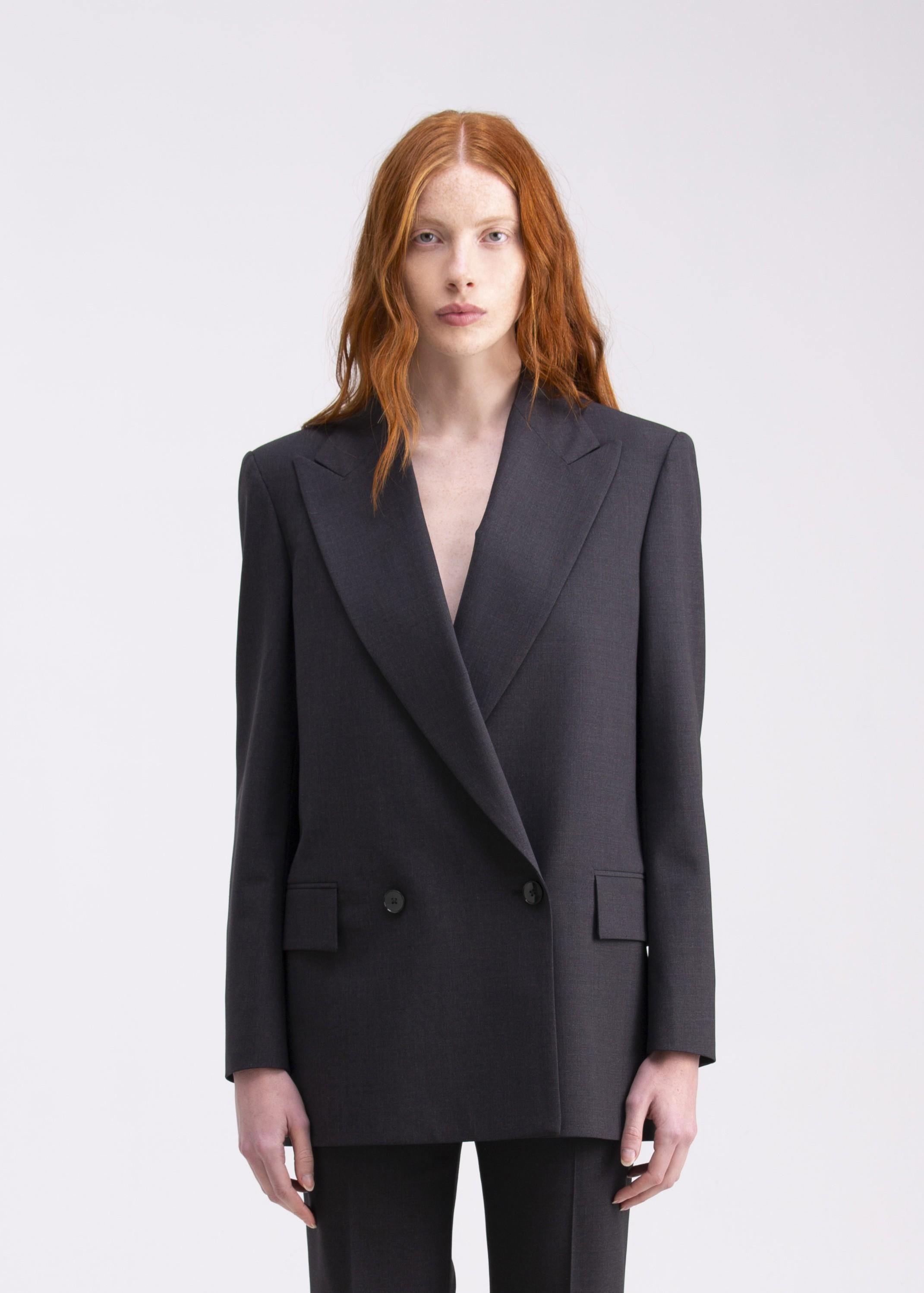 Giacca doppiopetto grigia GC01ROA1031900 GENTE