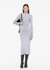 abito lungo grigio in jersey con arricciatura centrale 8792R10001 LES FILLES D'EVA