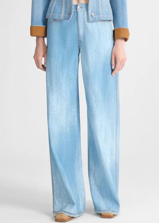 Ermanno Scervino Pantaloni a Palazzo Blu effetto Denim D487P367TEEMYS4217 ERMANNO SCERVINO