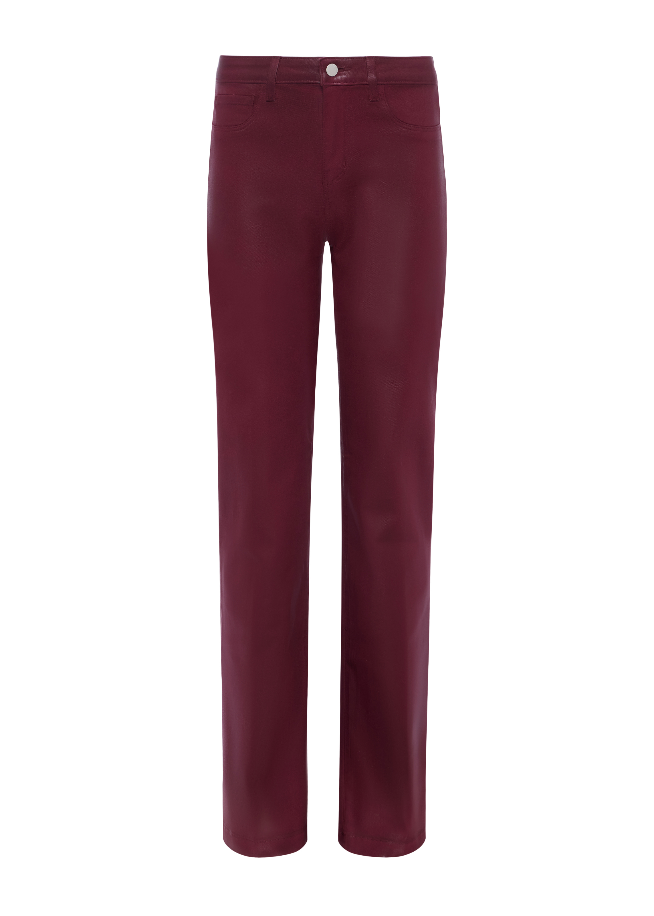 Jeans a gamba larga effetto pelle bordeaux 2790PDDCDAPC L'AGENCE