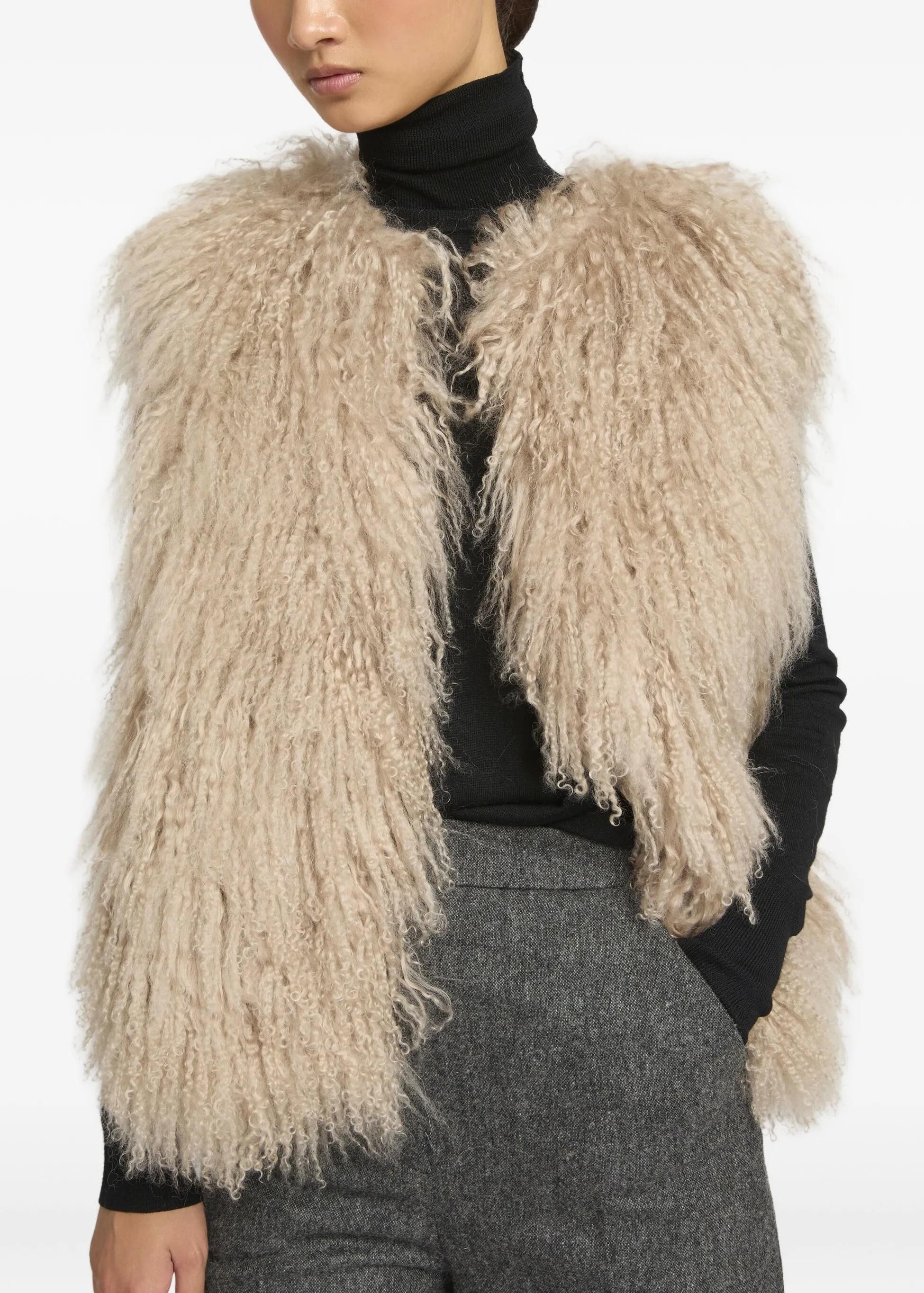 gilet in mongolia beige WYG62855AGMOA2048 YVES SALOMON