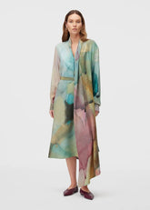 Abito midi multicolore con sciarpa 02WFADR011SP00MLT000 RETORI