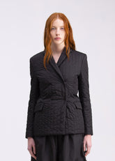 Giacca doppiopetto 6 bottoni trapuntata nera GC04ROA1010T999 GENTE