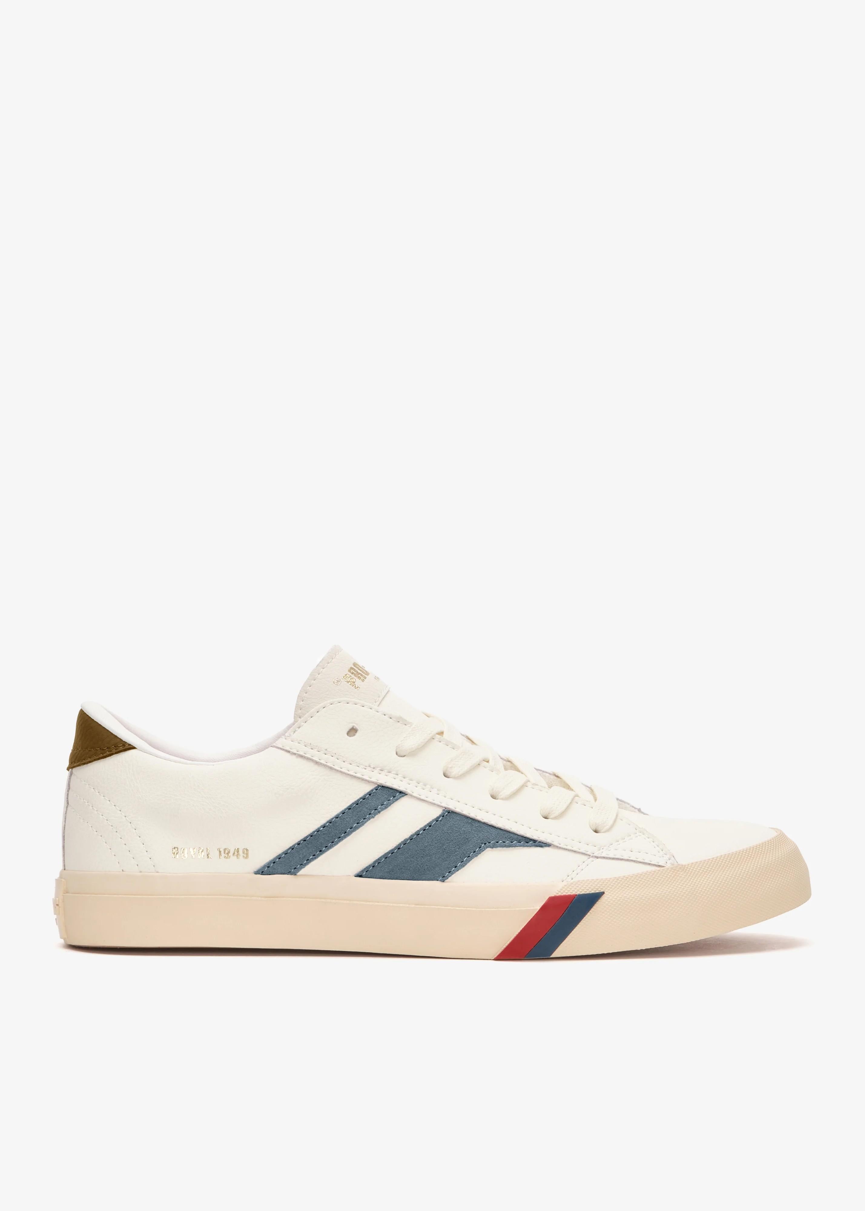 Sneakers Royal Classic in Pelle Crema e Blu Pastello RC226SLWLSWH00009 PRO KEDS