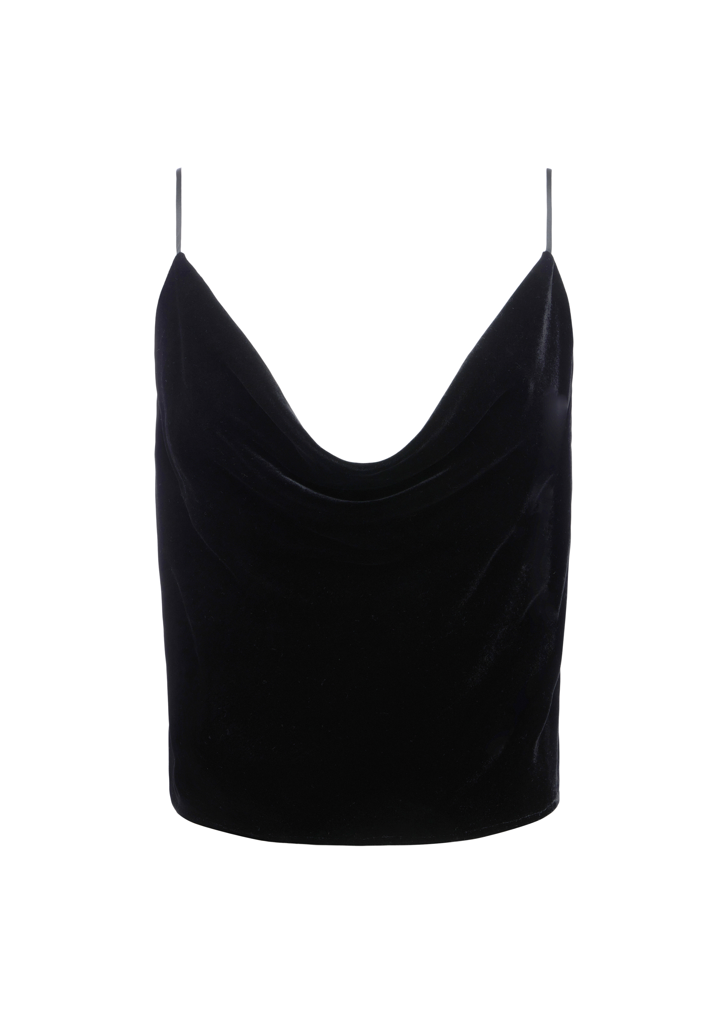 Canottiera in seta nera con spalline sottili 40657SVT3BLAC L'AGENCE