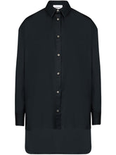 Camicia nera overasimmetrica nera 21WGDCM004TE148NERO GENTE