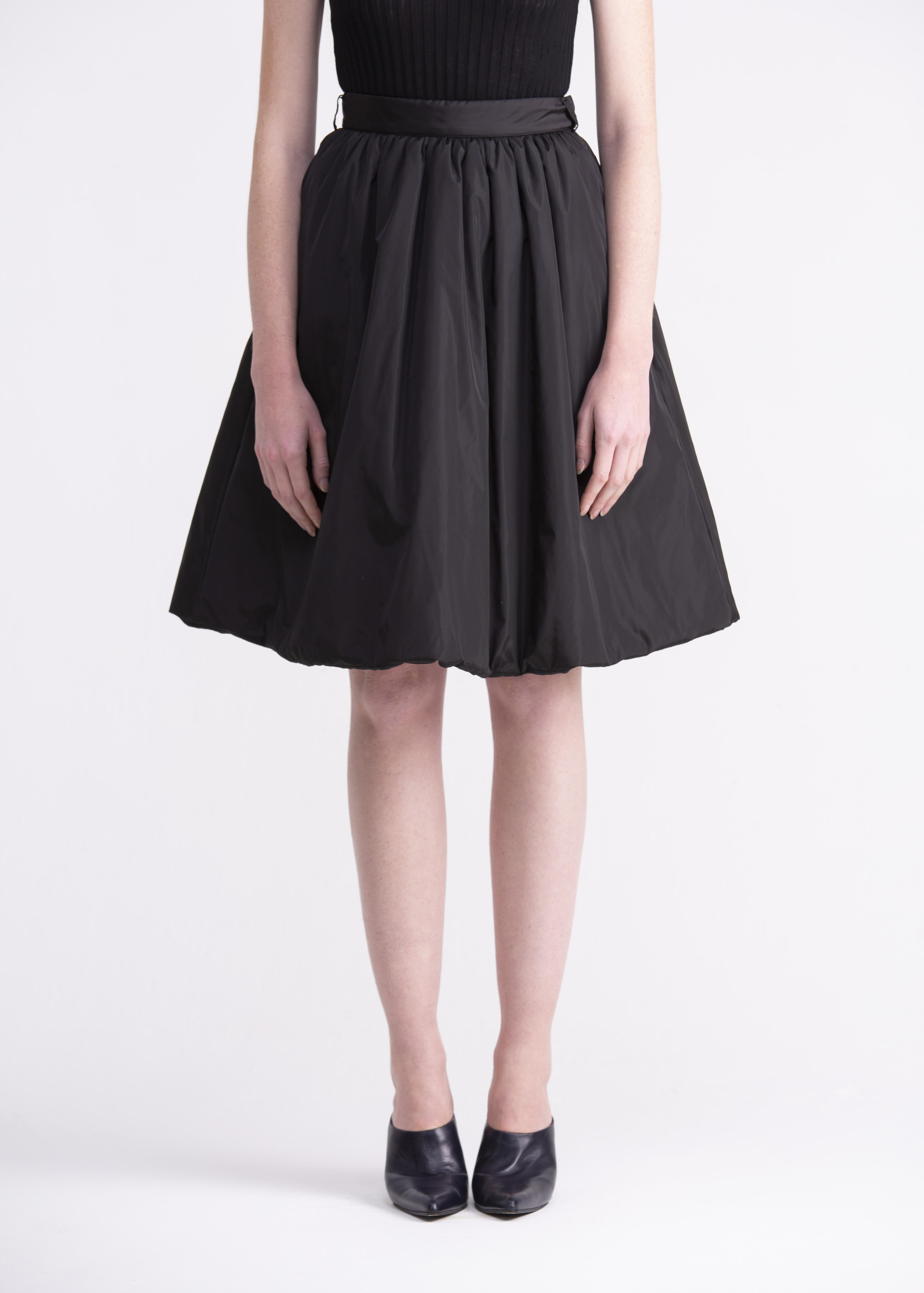 Gonna imbottita a trapezio nera GN03ROA1010999 GENTE