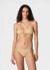 Bikini oro a triangolo in viscosa lamé lavorazione raschel MC22SP00BR014RS10BY MISSONI