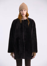 Caban girocollo in castor merino color testa di moro CP02TESTA DI MORO GENTE