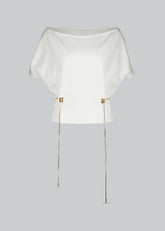 Danamè T-Shirt Wendy Bianca con dettaglio oro 726SS7813JWHITE DANAMÉ