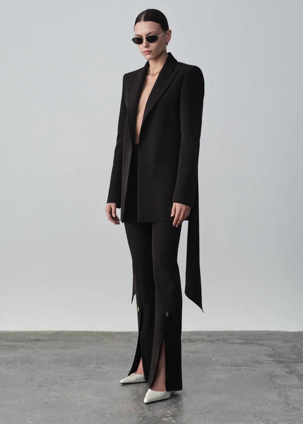 Danamè Pantaloni Sartoriali A zampa Farah Neri 326SS3810CBLACK DANAMÉ