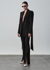 Danamè Pantaloni Sartoriali A zampa Farah Neri 326SS3810CBLACK DANAMÉ