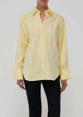 Amiya Camicia Britannia Gialla in Popeline AM39YELLOW AMIYA