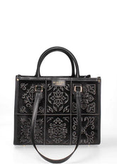 Borsa Shopping nera con disegni grigi MYB-248102OSSIDIANA GREY MY BEST BAG