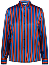 Camicia in raso a righe rosse e blu 22SGDSH200.BLUE RED GENTE