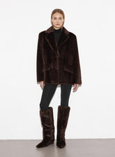 Giacca marrone Evyn in pelliccia sintetica 66549939587000 STAND STUDIO