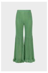 Amosa Pantalone Wide con Rouches Verde