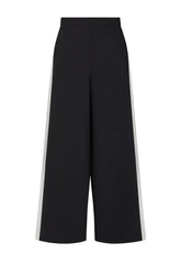 Parosh Pantalone Tuta Panty Nero con Banda Bicolore