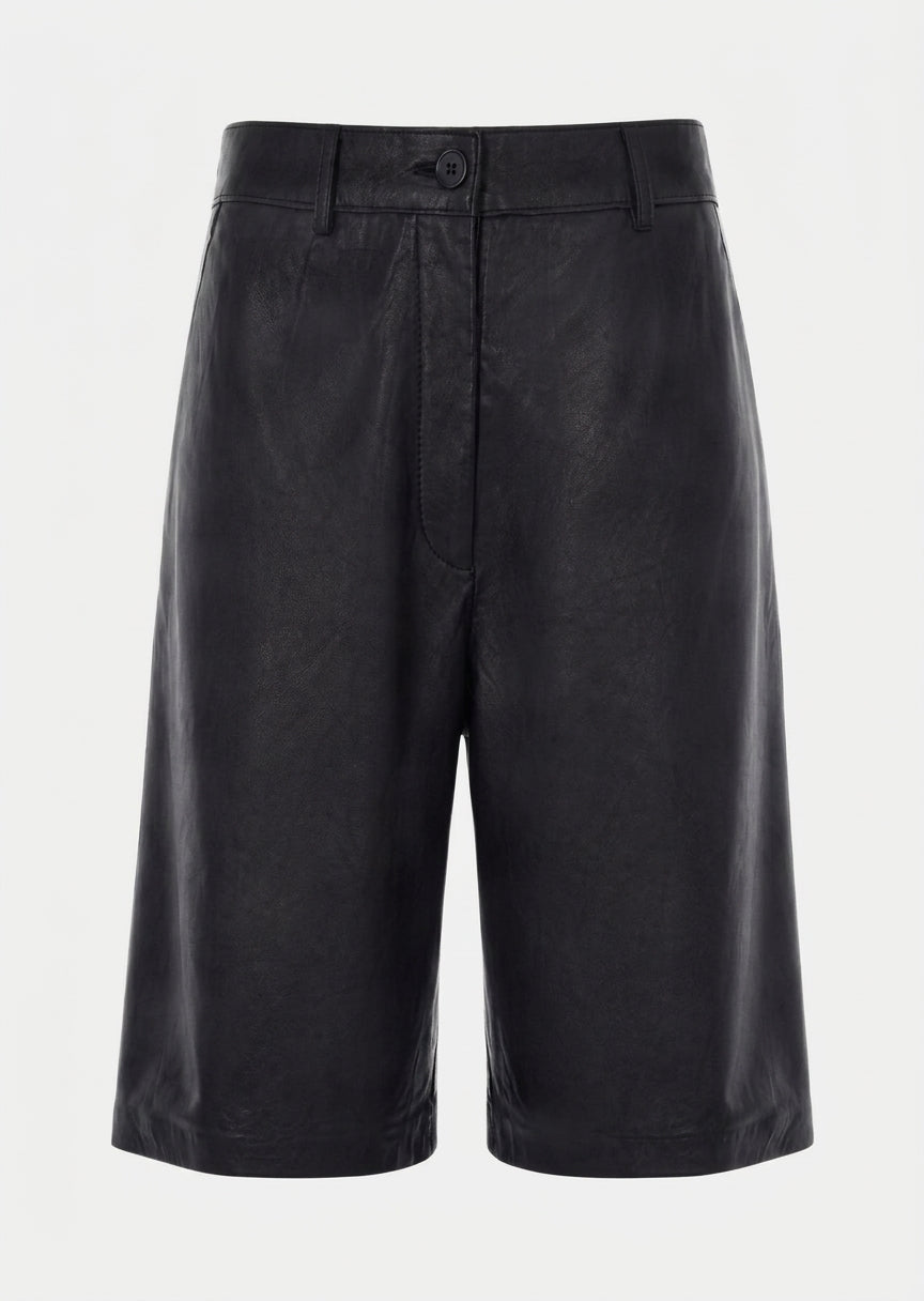Parosh Bermuda Maciock in Pelle Nero