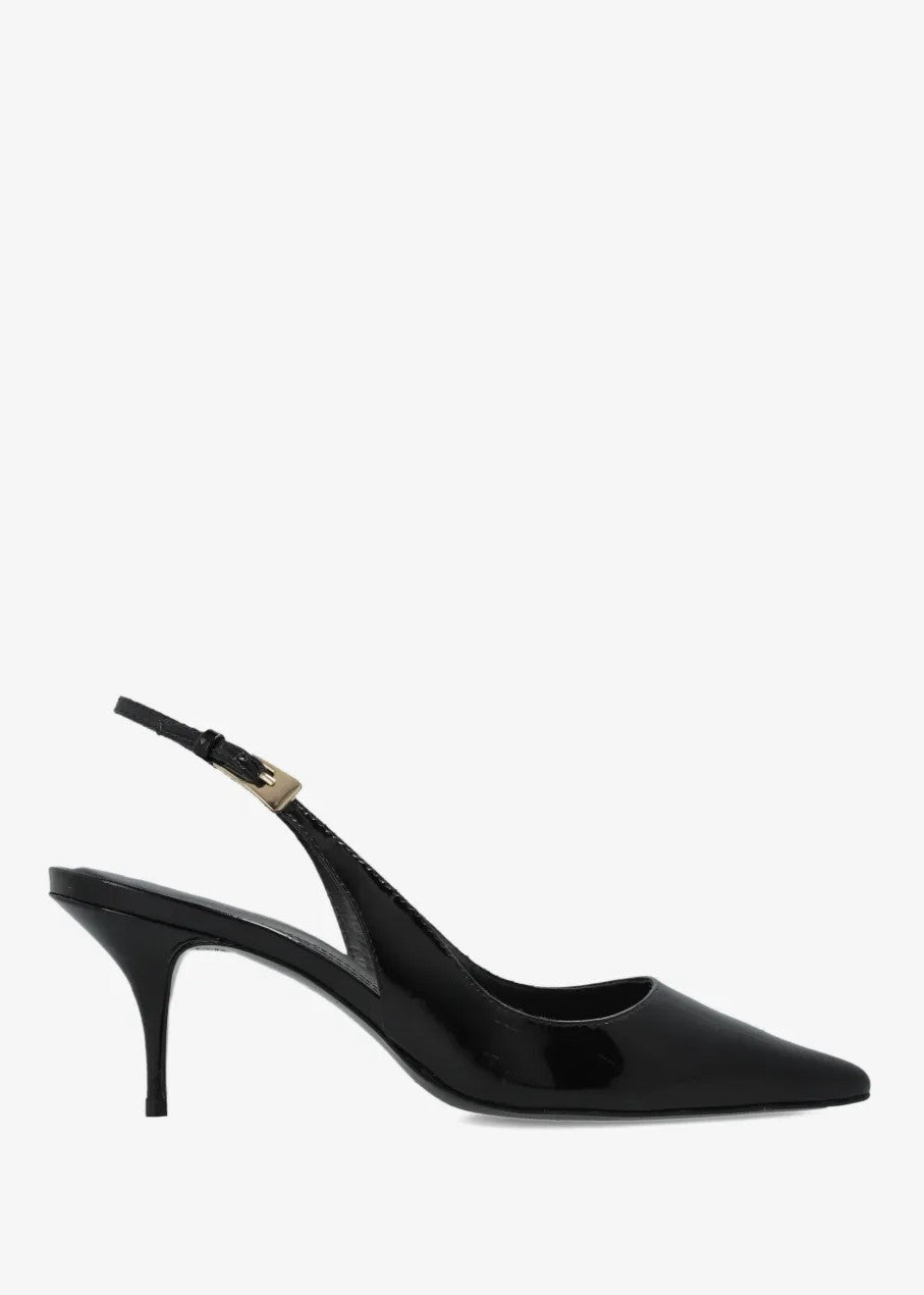 Black Suede Studio Decollete in Pelle Nero