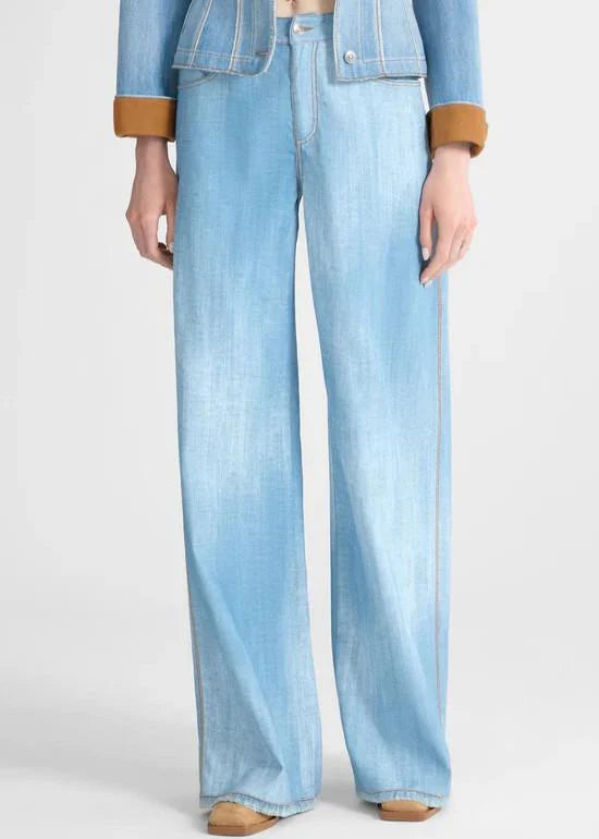 Ermanno Scervino Pantalone a Palazzo Blu effetto Denim