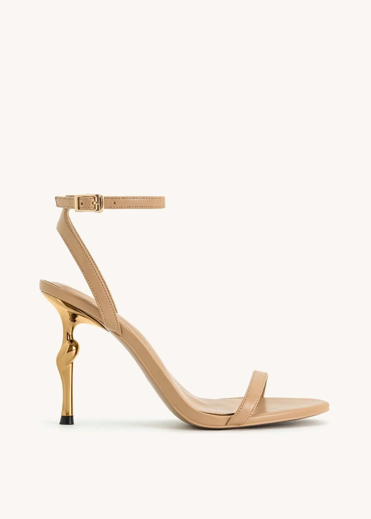 Jw Pei Sandalo Alivia con Tacco in Metallo Dorato Nude