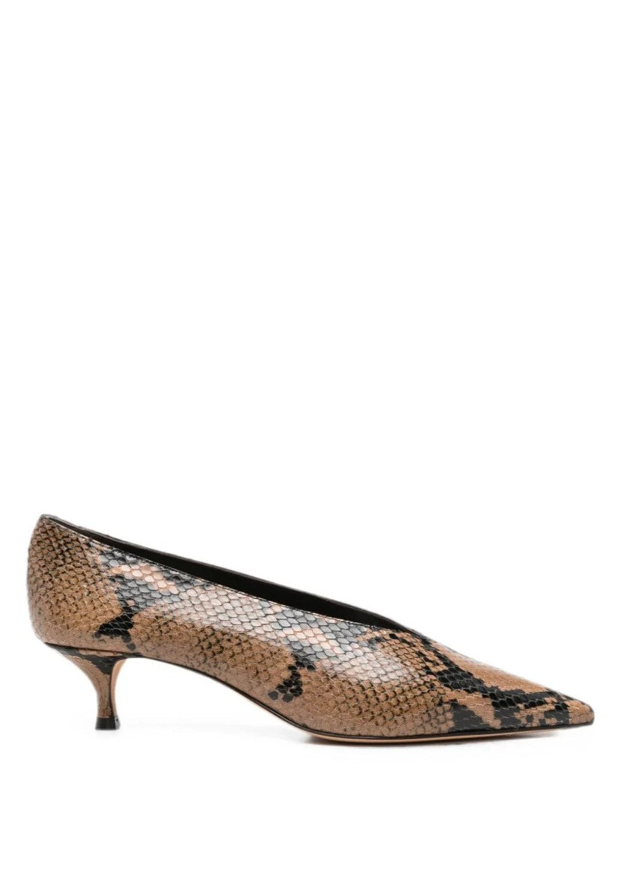 Le Monde Beryl Decollete Babouche Kitten Pitone