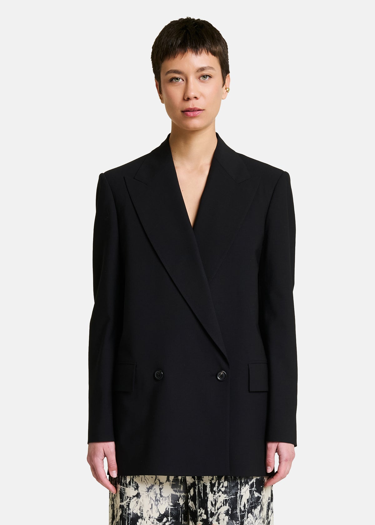 Gente Blazer Sartoriale Doppiopetto Over Nero