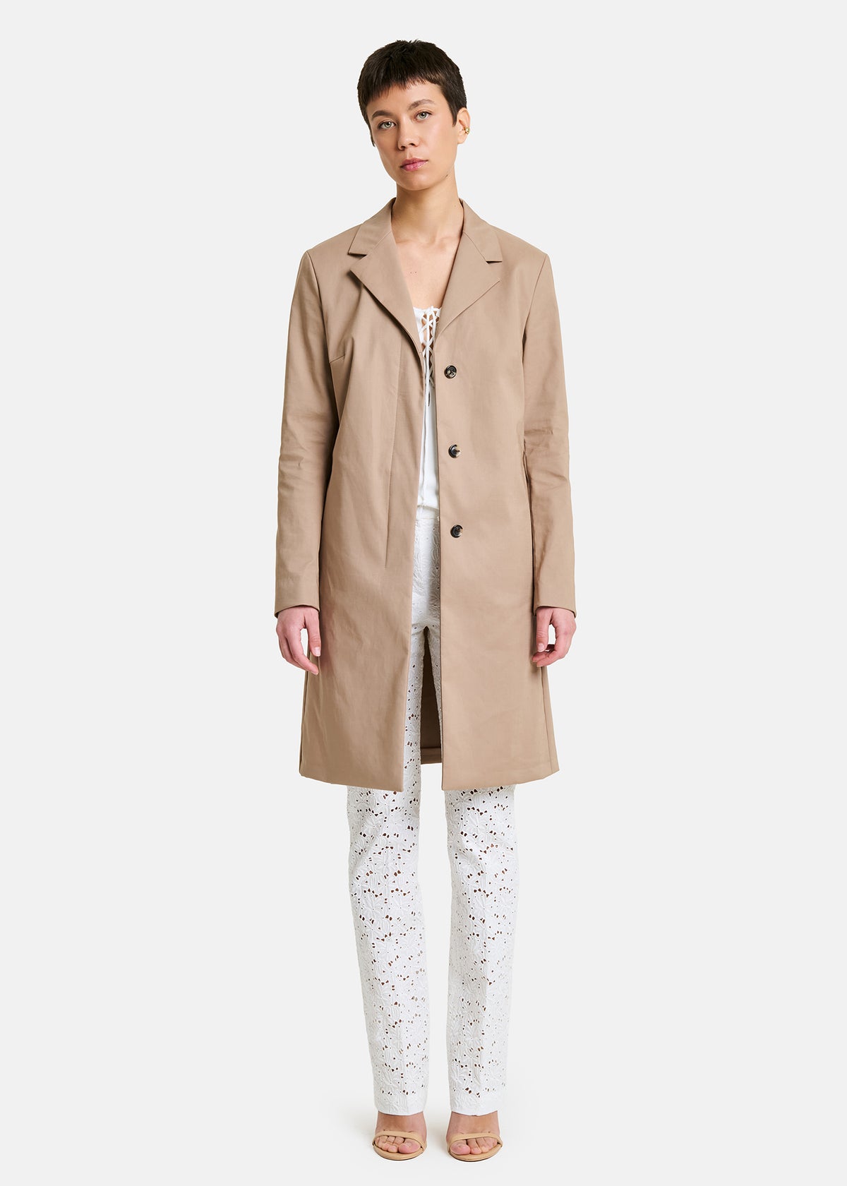 Gente Soprabito Midi Sfoderato Beige