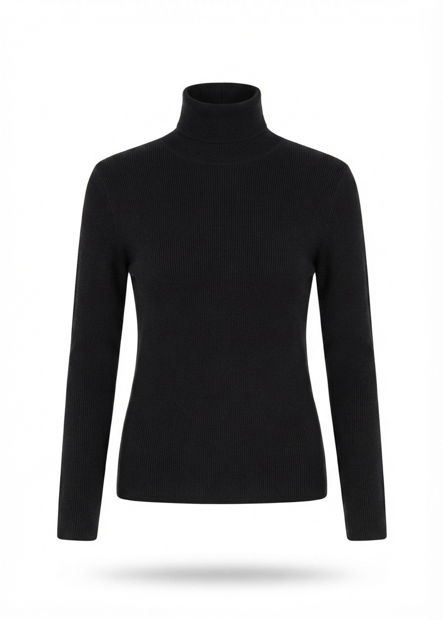 Parosh Maglia Long Collo Alto Manica Lunga Nero