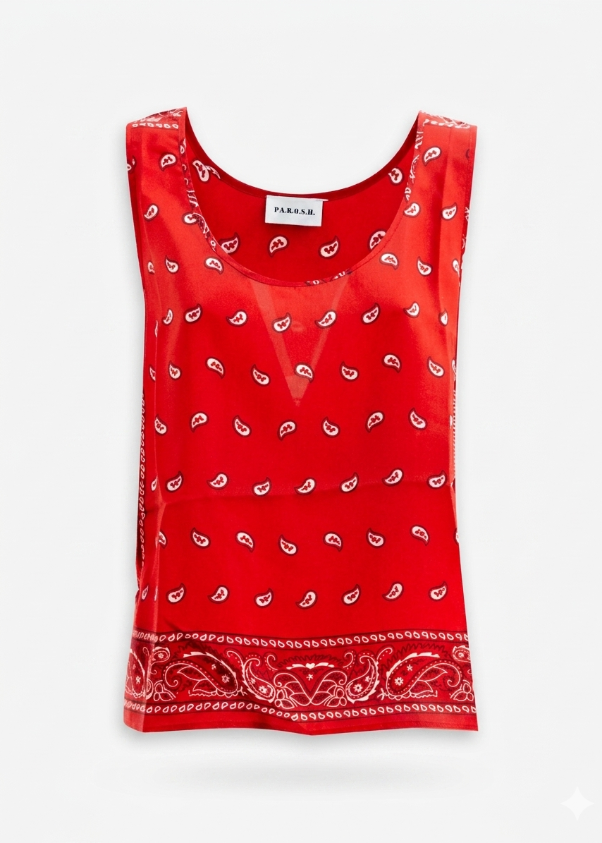 Parosh Blusa Soyd Fantasia Rossa