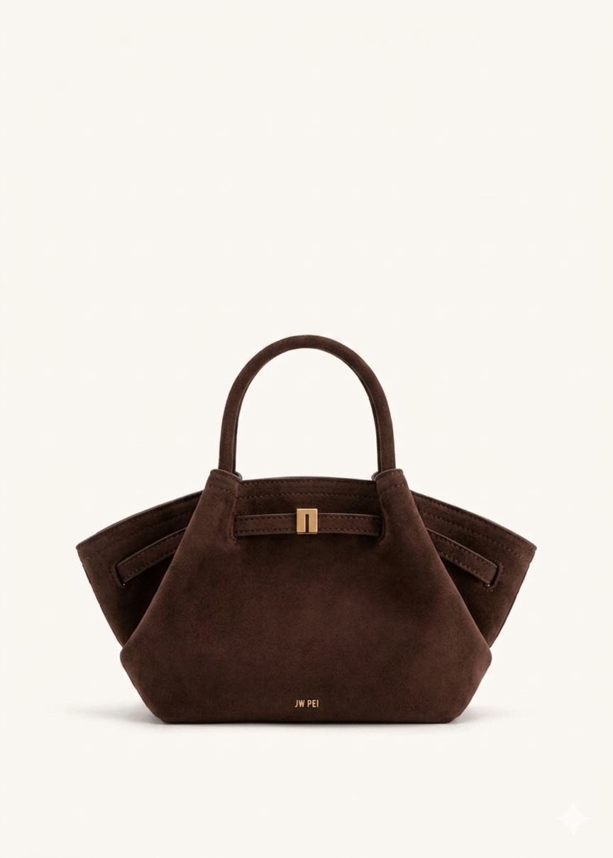 Jw Pei Borsa Hana Mini Tote in Suede Marrone