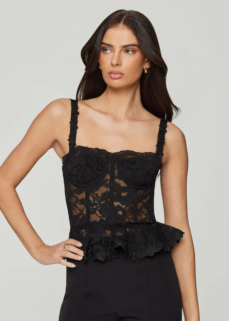 Generation Love Bustier Nicole Nero In Pizzo