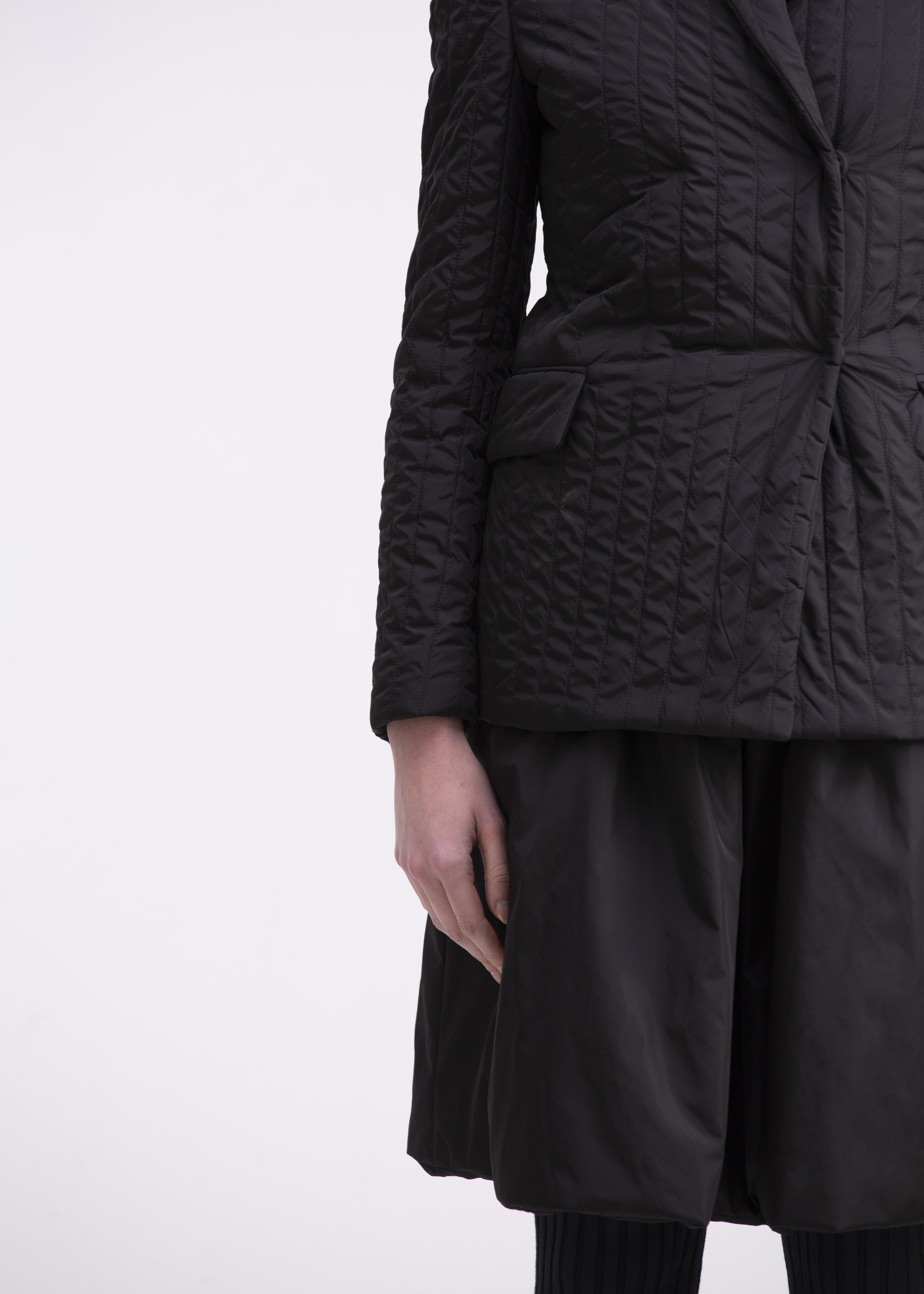 Giacca doppiopetto 6 bottoni trapuntata nera GC04ROA1010T999 GENTE