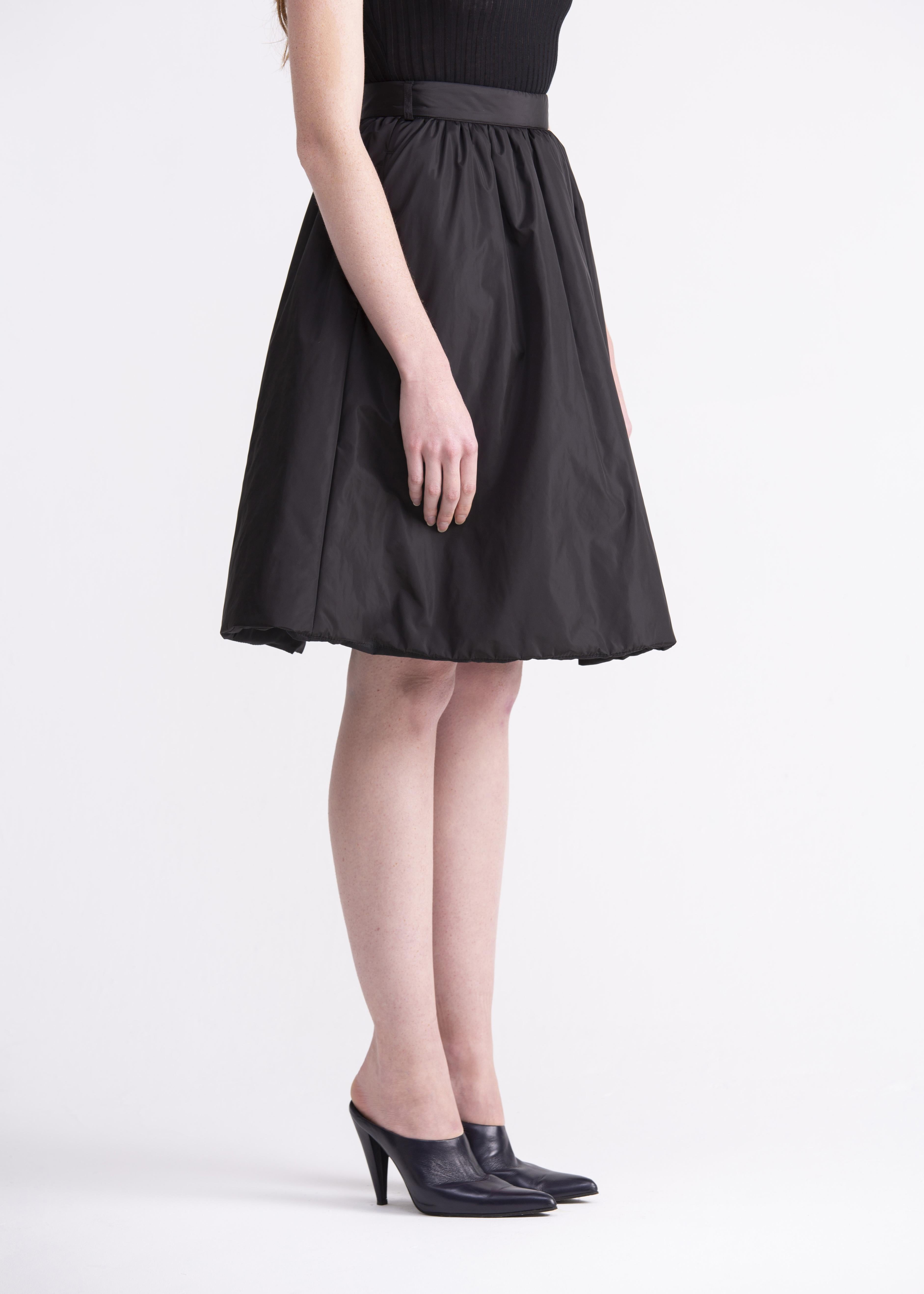 Gonna imbottita a trapezio nera GN03ROA1010999 GENTE