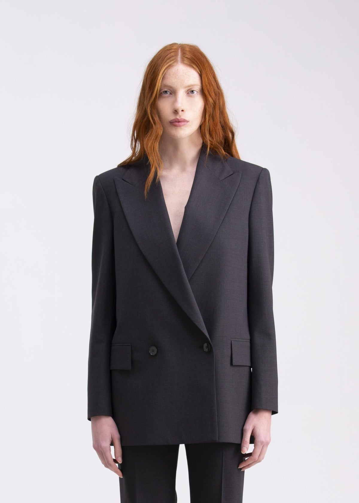 Giacca doppiopetto grigia GC01ROA1031900 GENTE