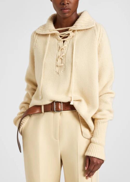 Maglione in puro cashmere con intreccio artigianale D475M716BHZ20704 ERMANNO SCERVINO