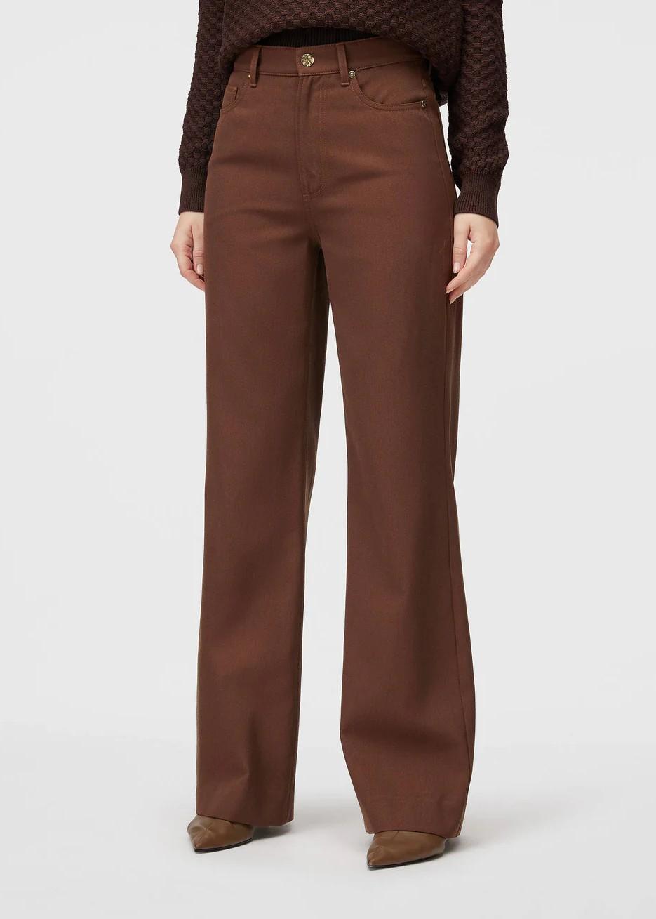 Pantaloni a gamba dritta in denim color cioccolato 02WFAPA011LF04CLA003 RETORI