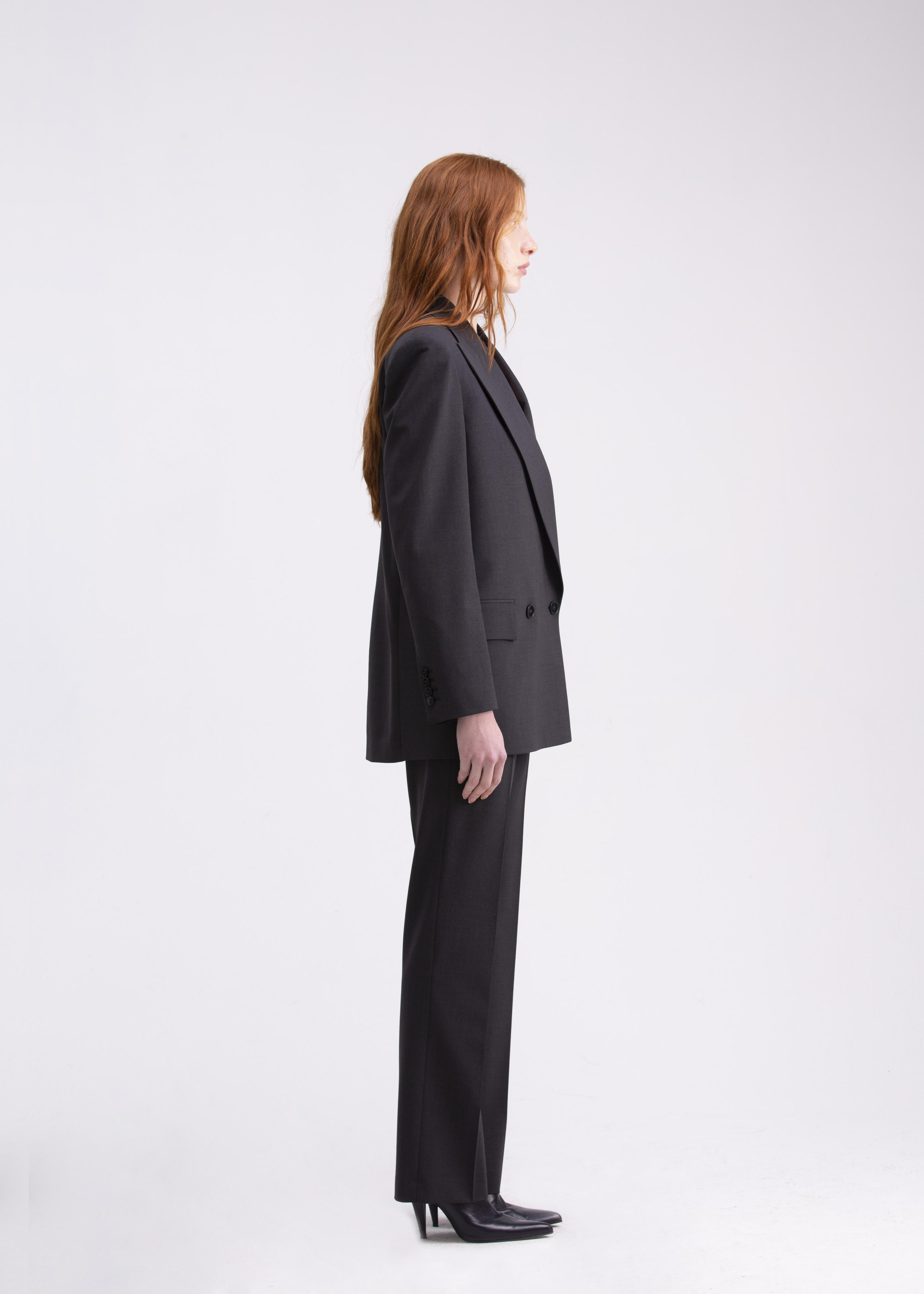 Giacca doppiopetto grigia GC01ROA1031900 GENTE