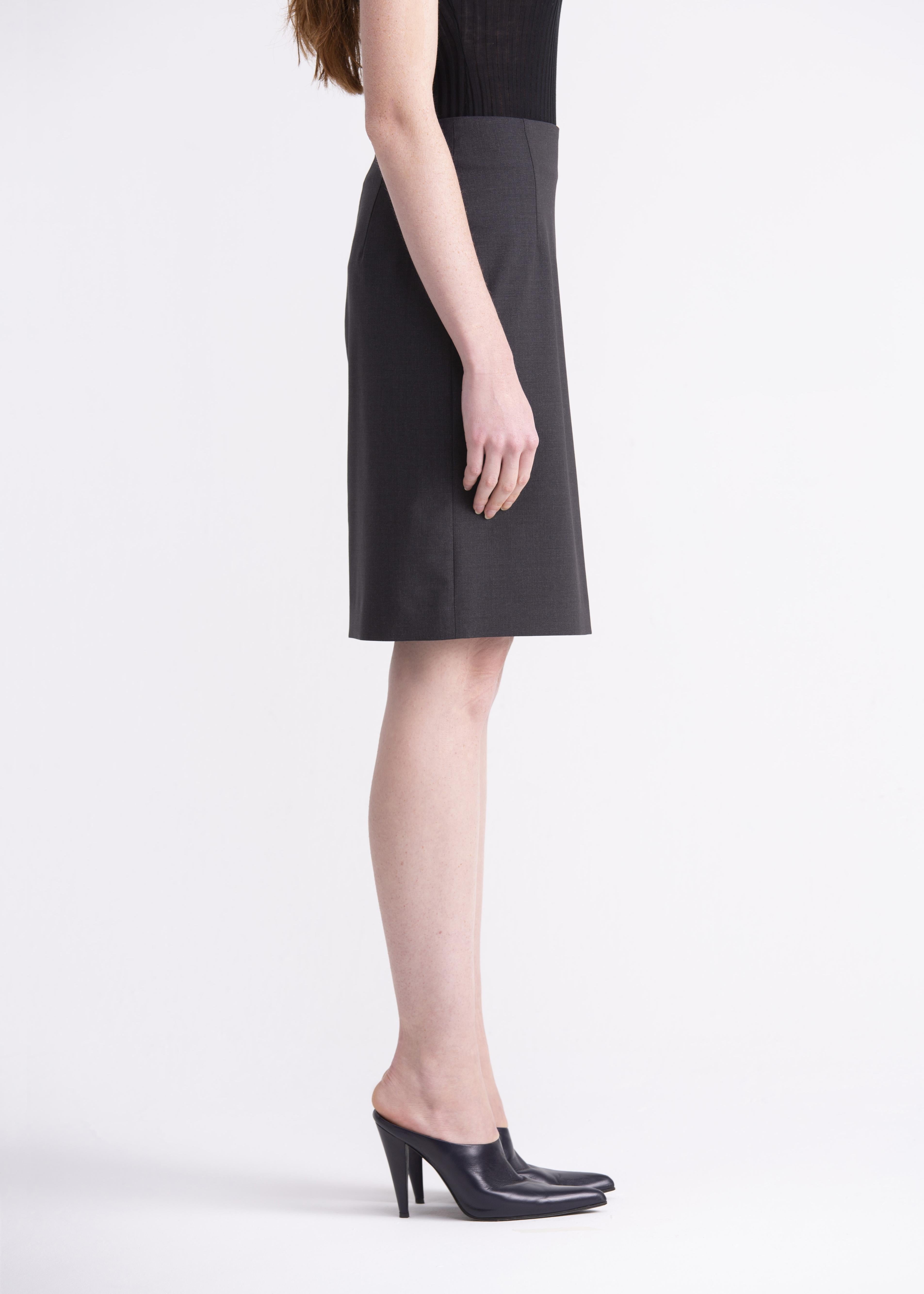 Gonna a tubino classica grigia GN05ROA1031900 GENTE