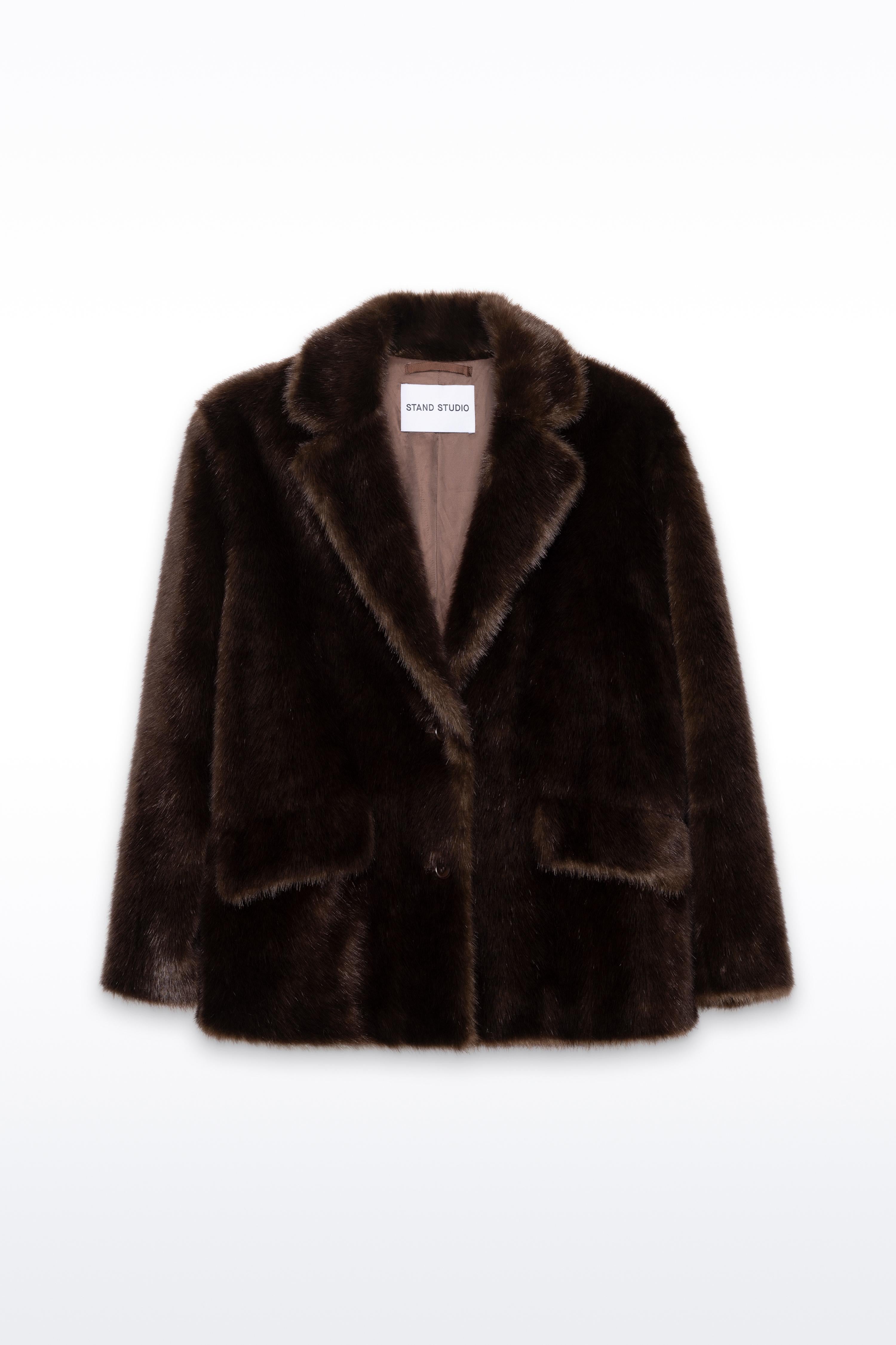 Giacca marrone Evyn in pelliccia sintetica 66549939587000 STAND STUDIO