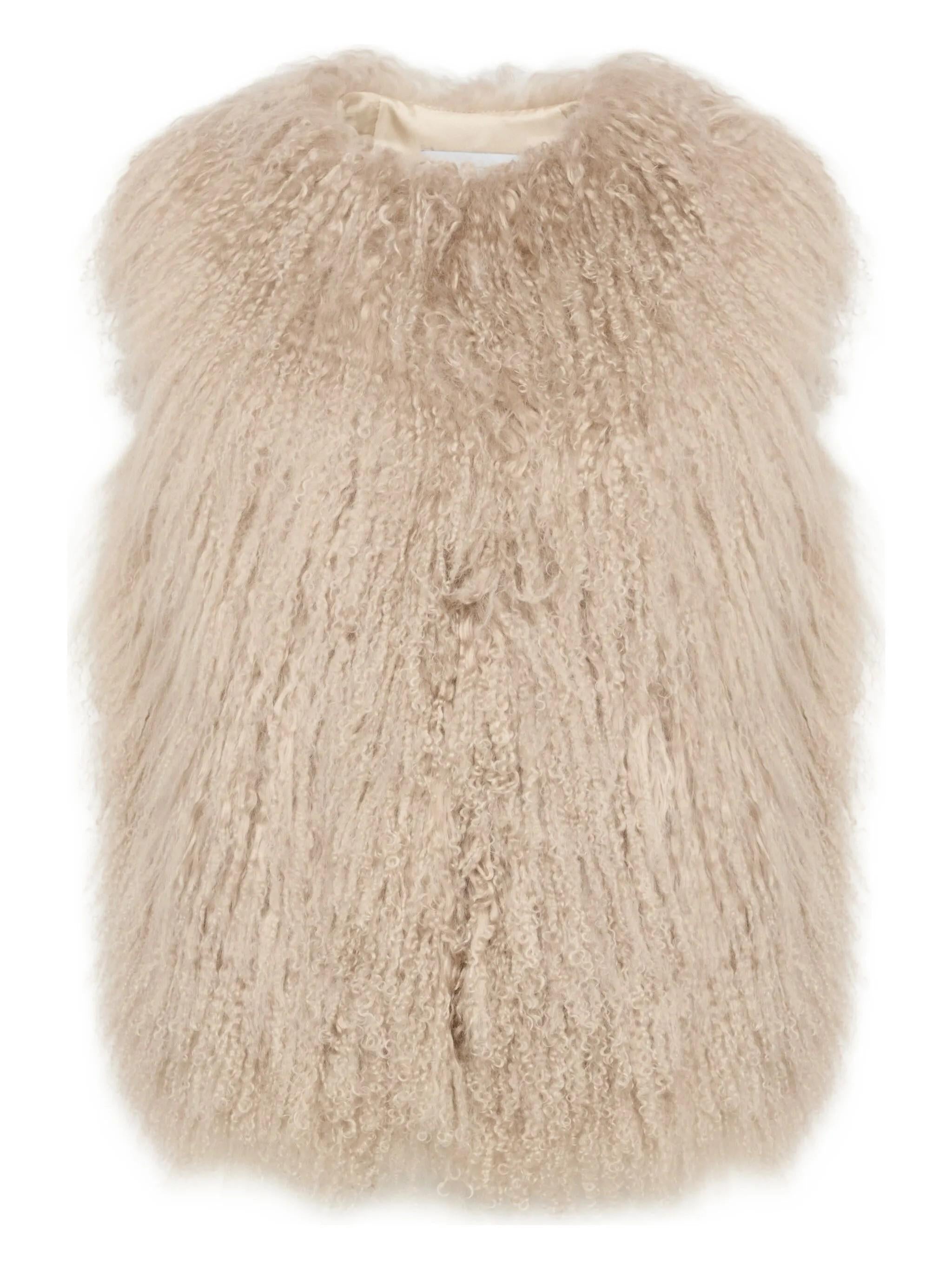 gilet in mongolia beige WYG62855AGMOA2048 YVES SALOMON