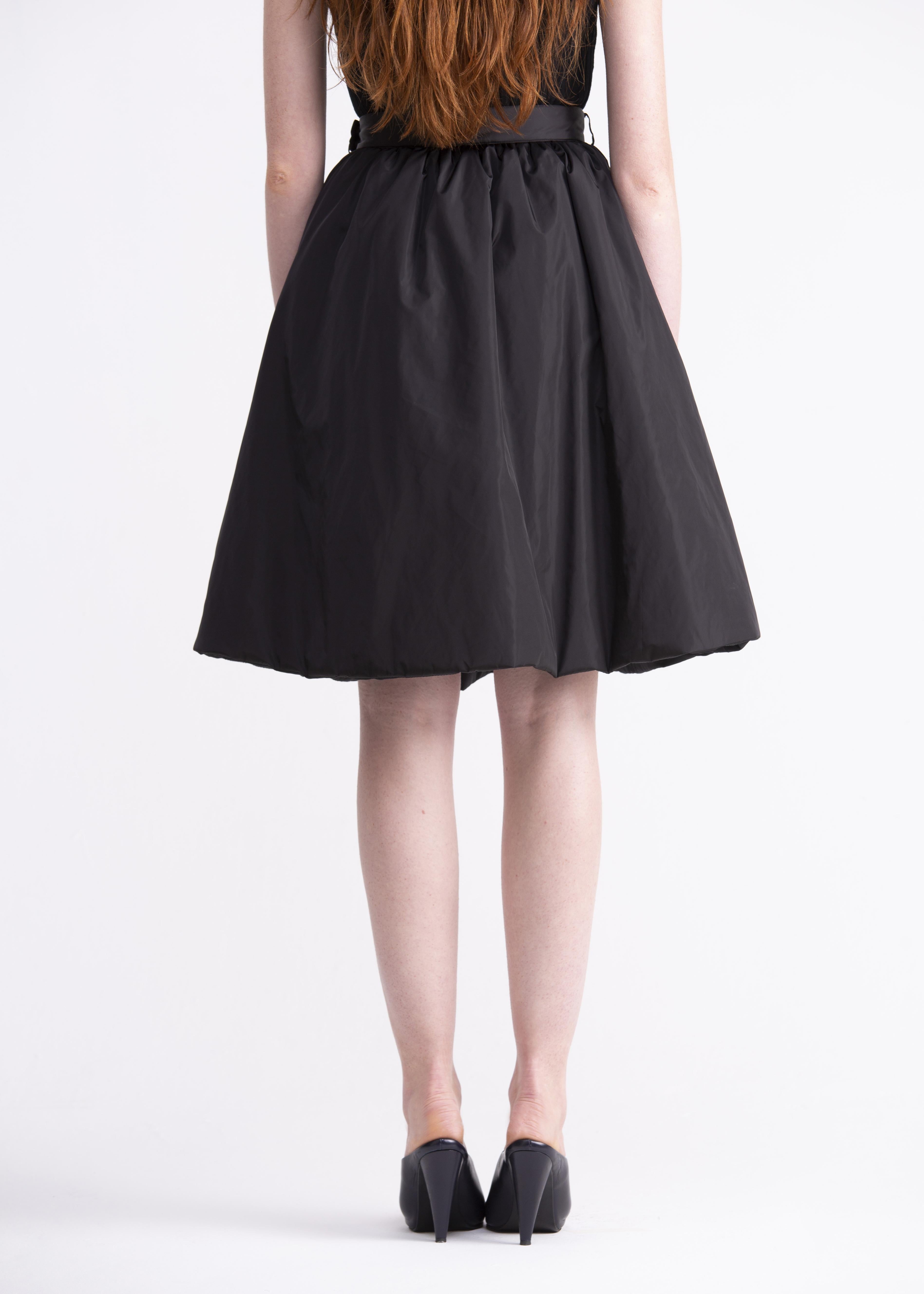 Gonna imbottita a trapezio nera GN03ROA1010999 GENTE